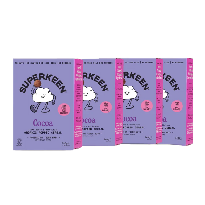SUPERKEEN Cocoa Orangic Popped Cereal Balls 6 x 240g (case) - Out of Date