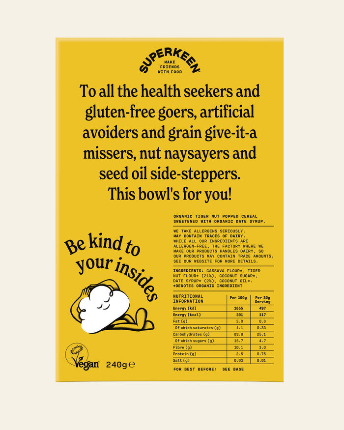 SUPERKEEN Original Organic Popped Cereal Balls 6 x 240g (case) - Out of Date