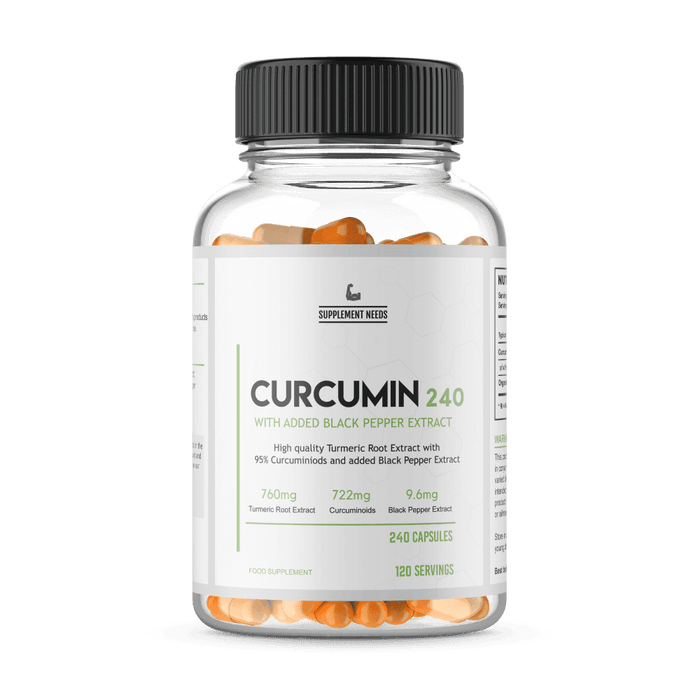 Supplement Needs Curcumin & Black Pepper Extract 240 Caps