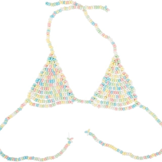 Sutien comestibil SPENCER & FLEETWOOD Candy Bra, lenjerie sexy pentru femei cu gust dulce Tutti Frutti, mărime universală