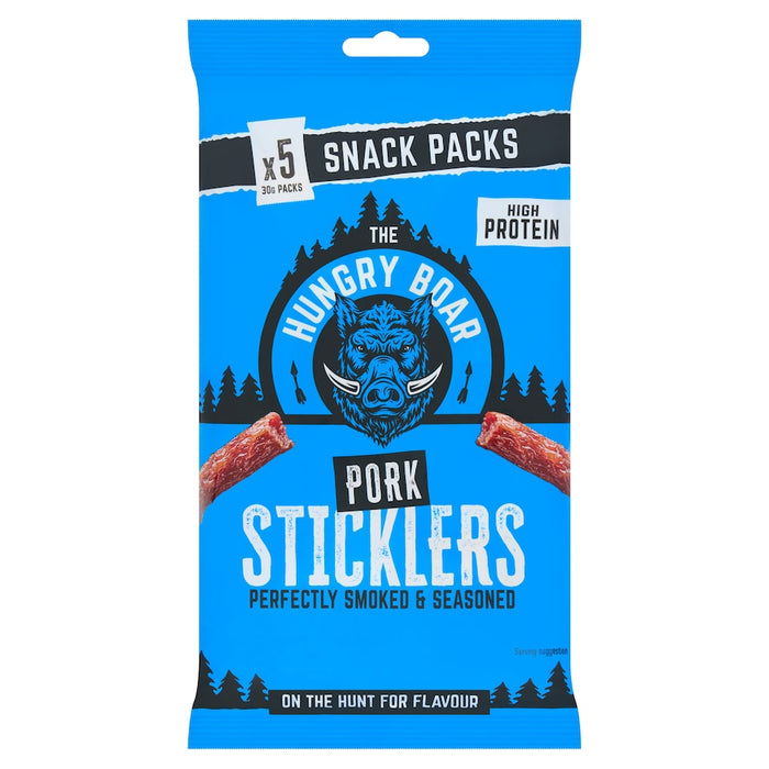 The Hungry Boar Original Pork Sticklers 5 x 5 x 30g (case) - Out of Date