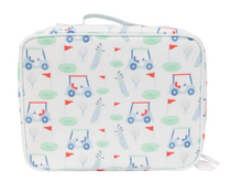 Coated, clean, and cute! The Lunchbox available several classic patterns, all wipeable. It is just the right size for your bento box. Equipped with a mesh inner pocket to hold your cooler packs and love notes, specifically placed on the back of the lunchbox leaving the front open for monogramming.

Made with our PVC-free, wipeable, non-chlorinate coated fabric that is soft to the touch, antimicrobial, water resistant, odorless and biodegradable. This fabric has been specifically developed to be a healthier