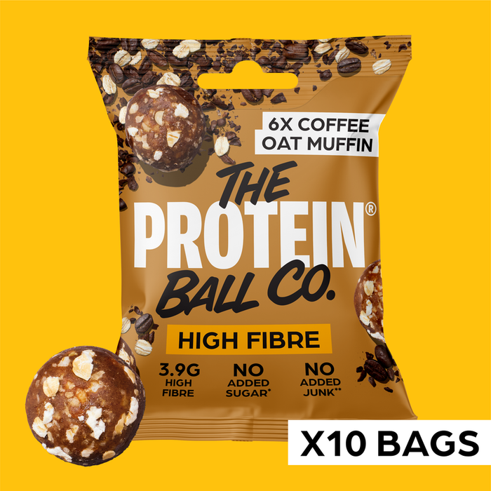 The Protein Ball Co Coffee Oat Muffin Breakfast Balls 10 x 45g
