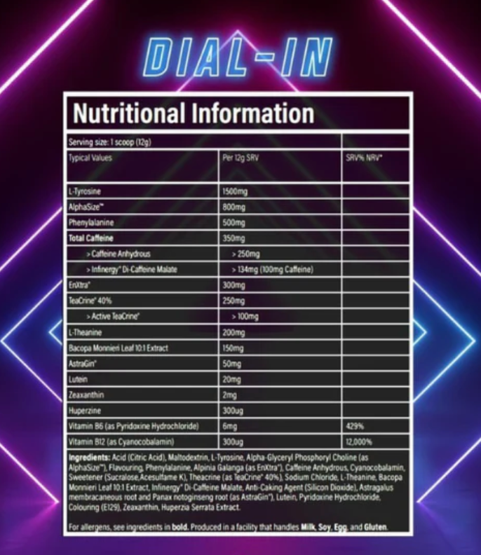 Trained By JP Raspberry Lemon & Limeade Dial In Nootropic 240g
