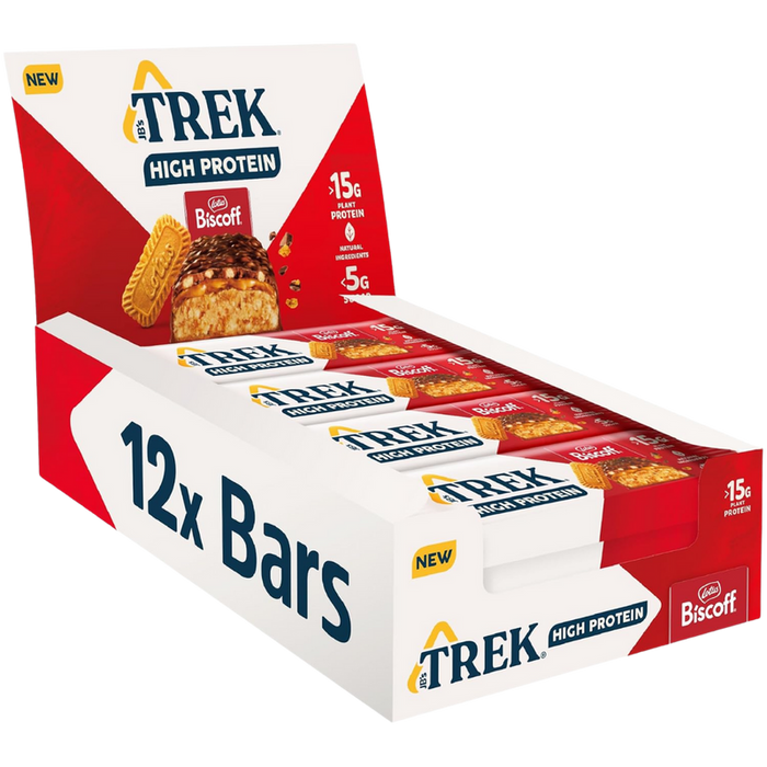 Trek Biscoff Protein Bar 12 x 55g - Out of Date
