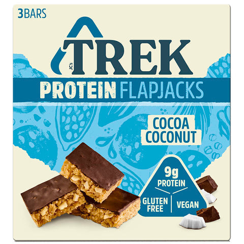 TREK Cocoa Coconut Protein Flapjack 12 x 3 x 50g (Box) - Out of Date