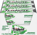 Trident White Spearmint Gum 9 x 16 sticks - Out of Date