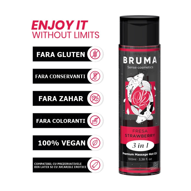 Ulei de masaj BRUMA - Strawberry, 3 in 1, 100 ml