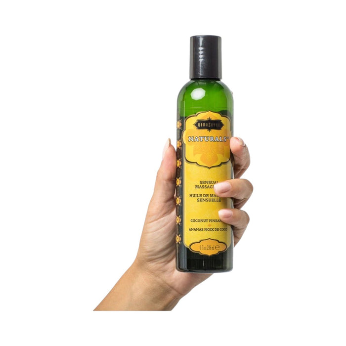Ulei de masaj KAMASUTRA NATURALS Coconut Pineapple, cu aromă de cocos și ananas, 236 ml