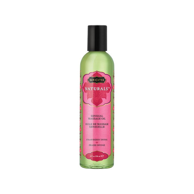 Ulei de masaj KAMASUTRA NATURALS Strawberry Dreams, cu aromă de căpșuni, 236 ml