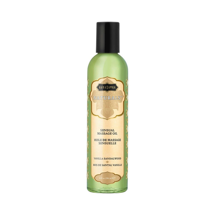 Ulei de masaj KAMASUTRA NATURALS Vanilla Sandalwood, cu aromă de vanilie și lemn de santal, 236 ml