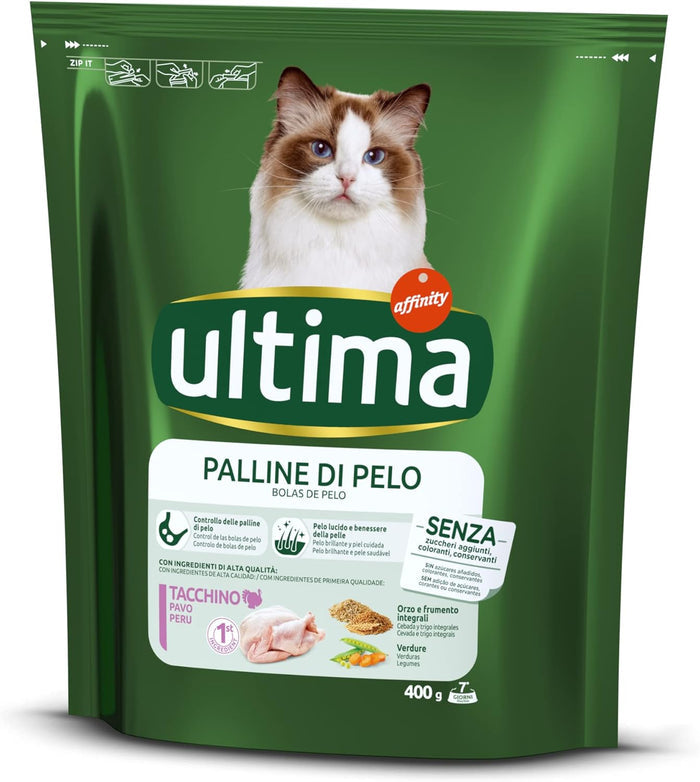 Ultima Cat Food to Prevent Hairballs Chicken 8 x 400g (box) - Out of Date