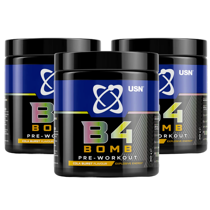 USN B4 Bomb Cola Burst Pre-Workout 6 x 300g (case) - Out of Date
