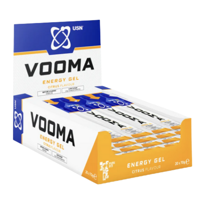 USN PureFit Vooma Citrus Energy Gels 20 x 70g - Out of Date