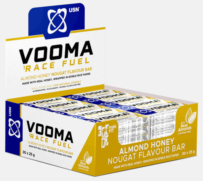 USN VOOMA Race Fuel Energy Bar Almond Honey Nougat 30 x 25g - Out of Date