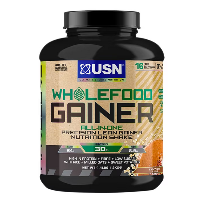 USN Wholefood Gainer Chocolate 2kg - Out of Date
