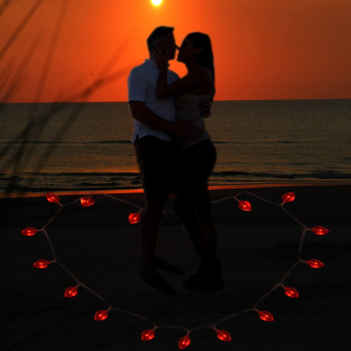 Valentine's Day Heart Shape String Lights 40 LED Lights