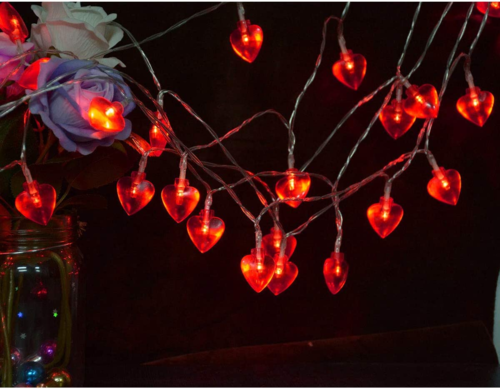 Valentine's Day Heart Shape String Lights 40 LED Lights