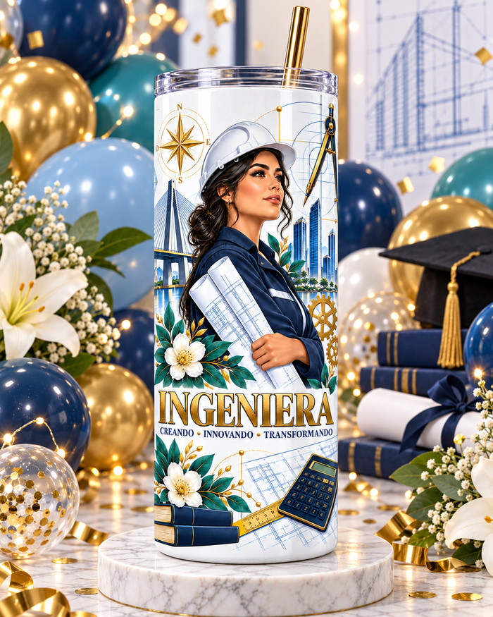 Vaso Térmico Ingeniera Personalizado de 20 oz – Regalo de Graduación