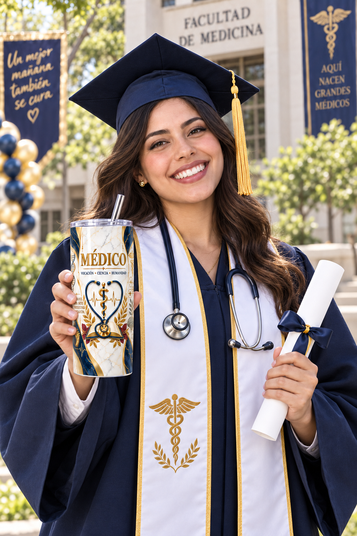 Vaso Térmico Médico de 20 oz – Regalo para Graduación de Medicina