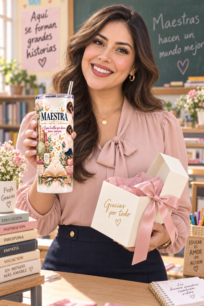 Vaso Térmico para Maestra de 20 oz – Regalo de Agradecimiento