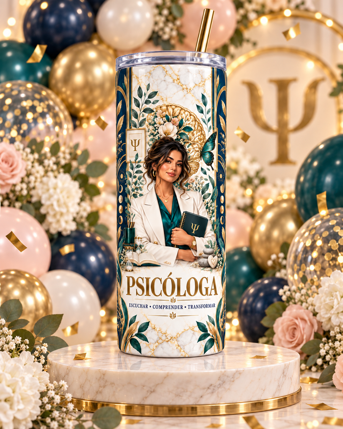 Vaso Térmico Psicóloga de 20 oz – Regalo de Graduación