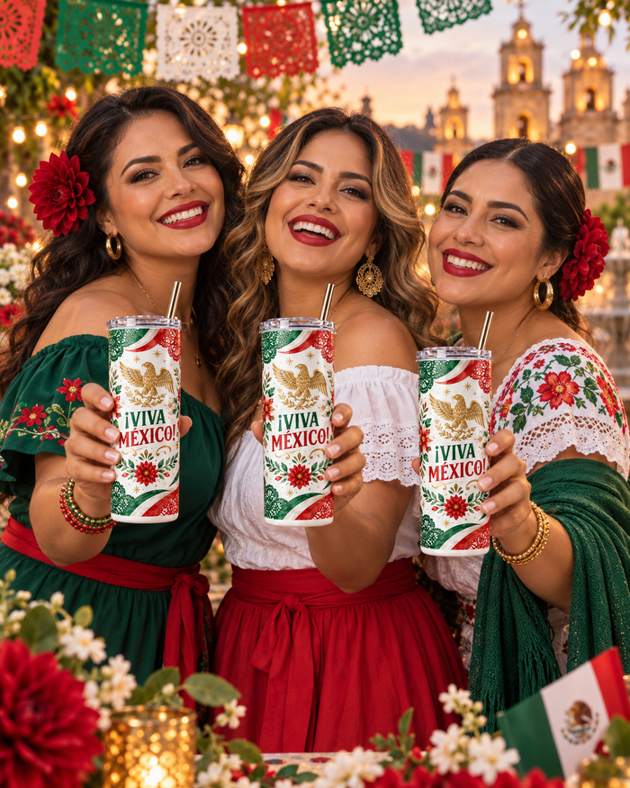 Vaso Térmico ¡Viva México! – Tumbler de 20 oz para Fiestas Patrias