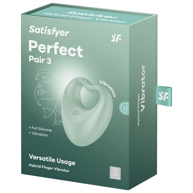 Vibrator 2in1 SATISFYER PERFECT PAIR 3, inel erectie si stimulator clitoris