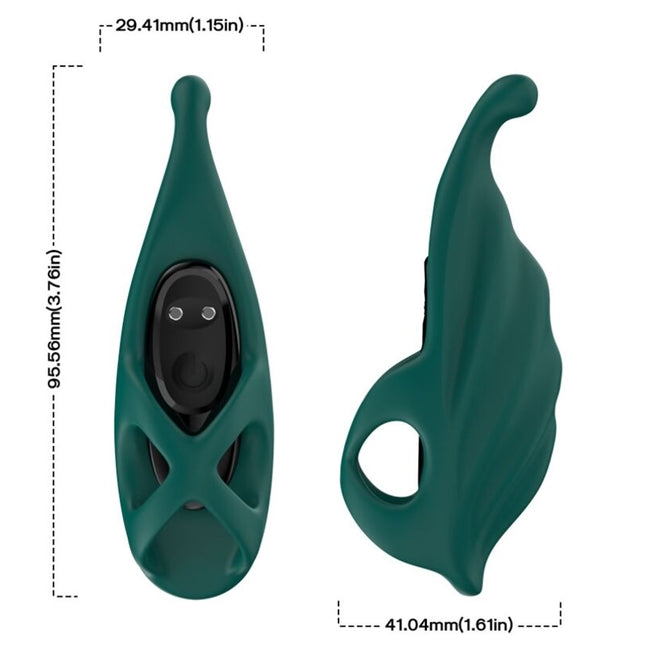 Vibrator ARMONY - FINGER STIMULATOR, 9 functii de vibratii, verde