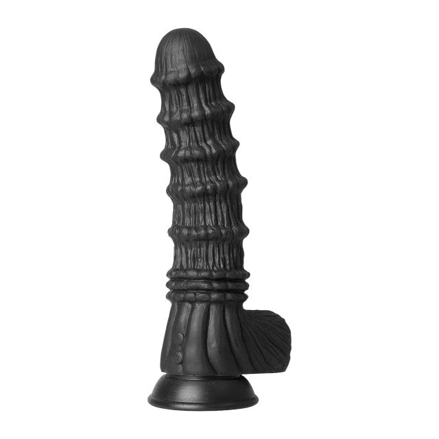 Vibrator EXTREME by Hidden Desire DRAGON Vibrating Dildo, 9 funcții de vibrație, diametru 5.5 cm, lungime 27 cm, negru