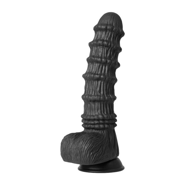 Vibrator EXTREME by Hidden Desire DRAGON Vibrating Dildo, 9 funcții de vibrație, diametru 5.5 cm, lungime 27 cm, negru