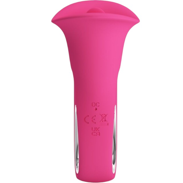 Vibrator PrettyLove - Clyde, pentru stimularea clitorisului, 12 functii de vibratie, 11.5 cm, roz