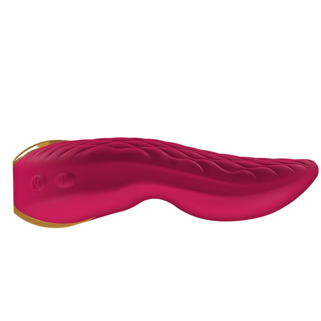 Vibrator Shunga - Aiko, pentru clitoris, 10 functii de vibratie, Raspberry, 10.8 cm