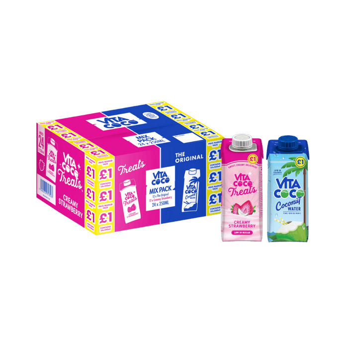 Vita Coco Natural & Strawberry Mix 24 x 250ml - Out of Date