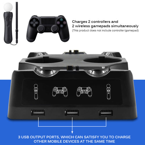 VR Controller Charger USB Four Slots Indicator