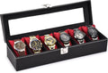 Watch organizer holder Case for 6 Watches (Black & Red)
