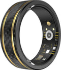 Waterproof Smart Ring Fitness Tracker-Black & Gold-13-22.3 mm