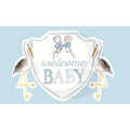Celebrate the arrival of your new bundle of joy with our adorable Welcome Baby Stork Flag. Available in pink or blue, this flag is the perfect way to announce and welcome your little one. A charming addition to any home, our flag is a cheerful sign of new beginnings.