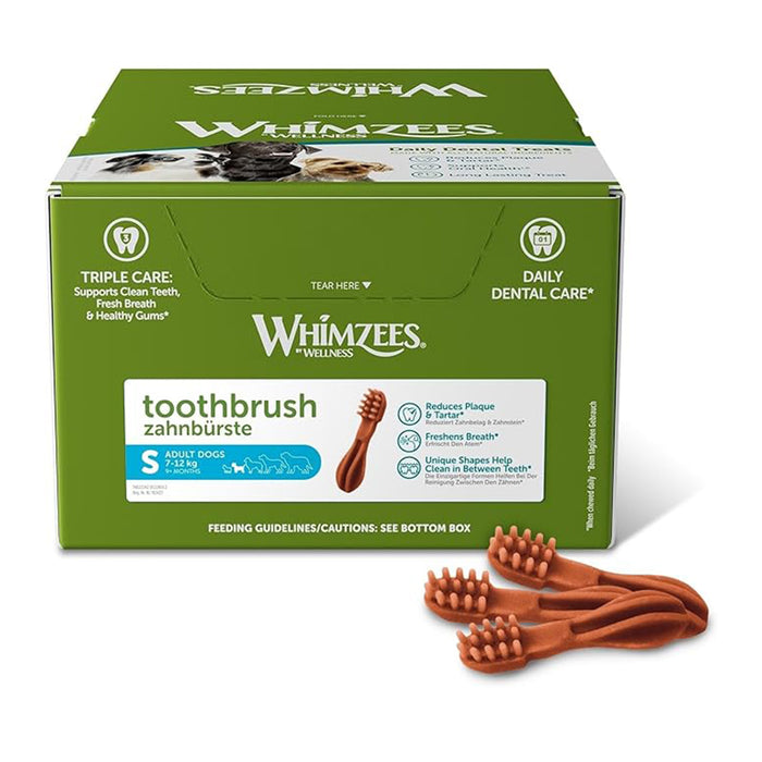 Whimzees Small Toothbrush Star (4 pack) 28 x 60g (case) - Out of Date