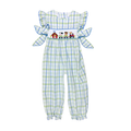 Zuccini Kids’ Wingate Plaid Infant Girls Farm Romper blends classic charm with delicate farm-inspired smocking. Soft, breathable fabric ensures comfort, while the timeless plaid design adds a touch of rustic sweetness to your little one’s wardrobe. Perfect for cozy days filled with joy!