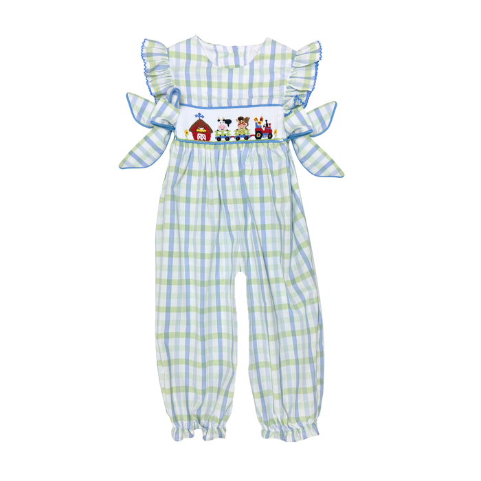 Zuccini Kids’ Wingate Plaid Infant Girls Farm Romper blends classic charm with delicate farm-inspired smocking. Soft, breathable fabric ensures comfort, while the timeless plaid design adds a touch of rustic sweetness to your little one’s wardrobe. Perfect for cozy days filled with joy!