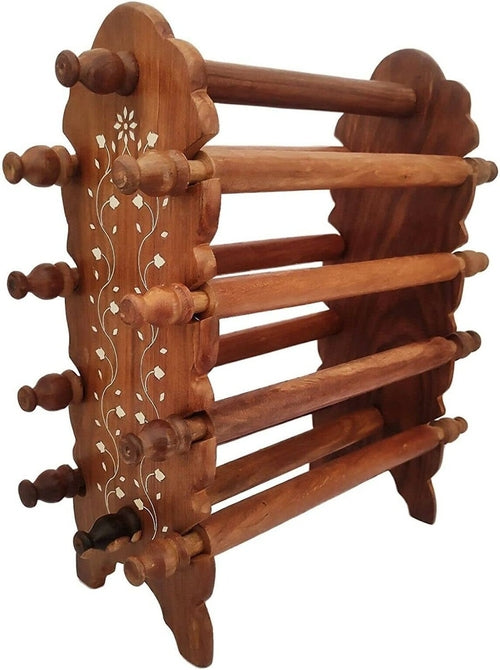 Wooden Folding Bangle Stand Organizer 8 Rod
